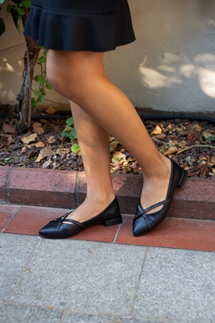 Amanda Kadın Günlük Topuklu  Ayakkabı Siyah