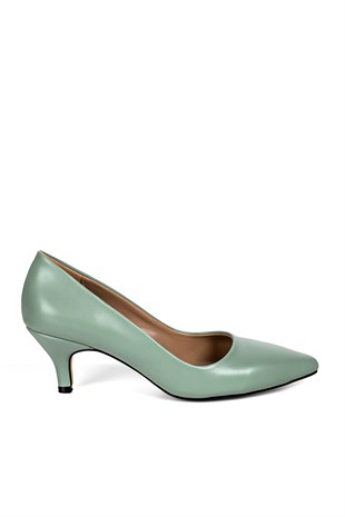 İris Kadın Topuklu Ayakkabı Su Yeşili