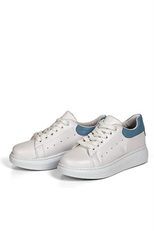 Lusi Bayan Spor Ayakkabı Beyaz-Mavi