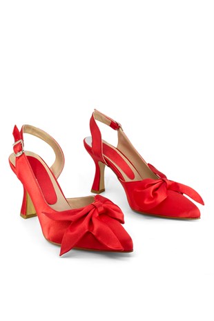 Ronda Kadın Günlük Ayakkabı Kırmızı Saten